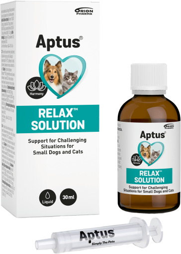 Aptus Relax Solution. Til katte & små hunde i udfordrende situationer. 30 ml. 