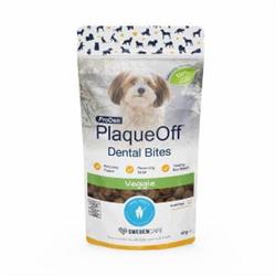 PlaqueOff Dental Bites. Tandhygiejniske godbidder til mindre hund og katte. 60 g