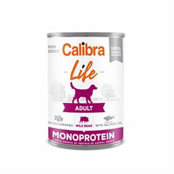 Calibra Dog Life. Vådfoder Monoprotein med Vildsvin 6 dåse af 400g. 