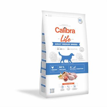 Calibra Dog Life. Tørfoder til Adult Medium Breed med Kylling 2,5 kg. 