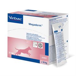 Virbac Megaderm > 10 kg. Tilskudsfoder med essentielle fedtsyrer til hunde. 8 ml x 28 breve