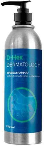 D-Hex. Shampoo til vask og desinfektion af dybere inficeret hud. Til hund, kat og hest. 200 ml