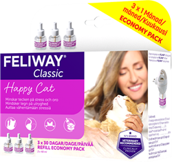 Feliway CLASSIC 3 x refill a 48ml mod stress og uønsket adfærd hos katte