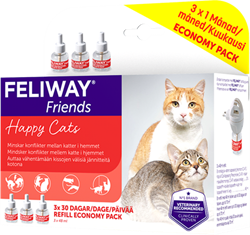 Feliway FRIENDS 3 x refill a 48ml mod stress og uønsket adfærd hos katte