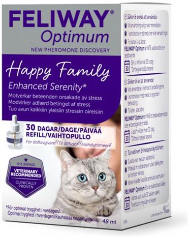 Feliway Optimum Refill til diffusor. Mod stress og uønsket adfærd hos katte. 48 ml