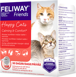 Feliway Friends Diffusor + Refill. Mod stress og uønsket adfærd hos katte. 48 ml