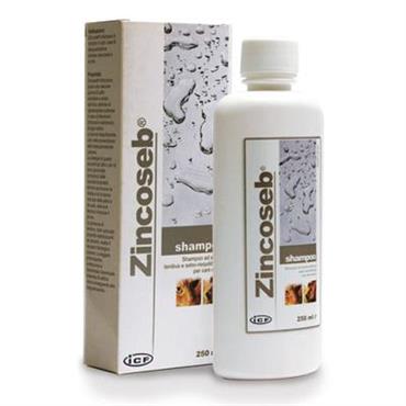 ICF Zincoseb Shampoo. Mod fedtet og skællet hud til hunde og katte. 250 ml