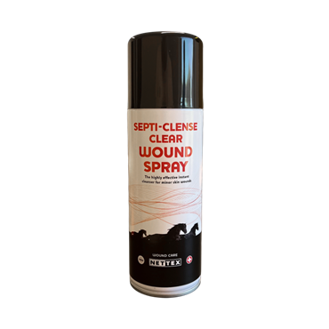 NETTEX Equine Septi Clense Spray. Desinficerende spray med klorhexidin 1 %. 200 ml