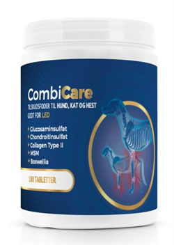 ChemVet CombiCare tabletter fodertilskud til vedligeholdelse af det motoriske system kat, hund og hest 360 tabletter.