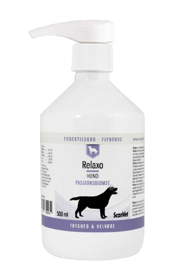 ScanVet Relaxo. Tilskudsfoder mod uro hos hund. 500 ml