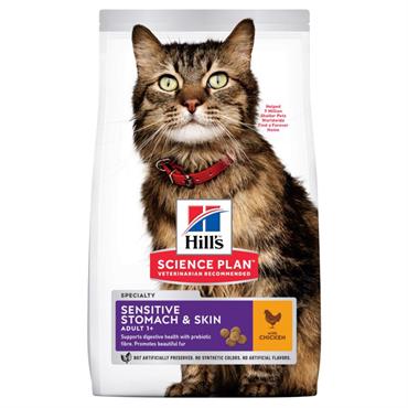 Hill\'s Science Plan Feline Adult Sensitiv Mave & Hud m. Kylling 1,5 kg. 